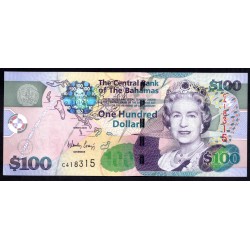 Багамские Острова 100 долларов 2009 г. (BAHAMAS 100 Dollars 2009) P 76: UNC
