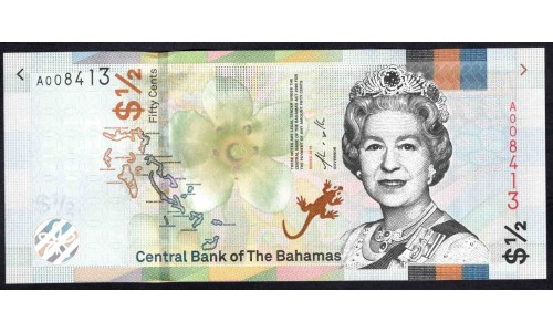 Багамские Острова 50 центов 2019 г. (BAHAMAS 50 Cents 2019) PNew:Unc