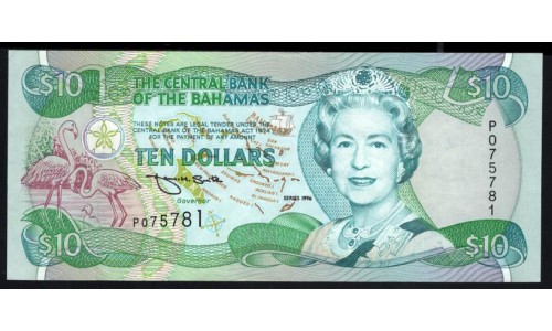 Багамские Острова 10 долларов 1996 г. (BAHAMAS 10 Dollars 1996) P 59: UNC