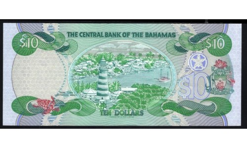 Багамские Острова 10 долларов 1996 г. (BAHAMAS 10 Dollars 1996) P 59: UNC