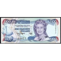 Багамские Острова 100 долларов 1996 года, Редкие (BAHAMAS 100 Dollars 1996) P 62: UNC