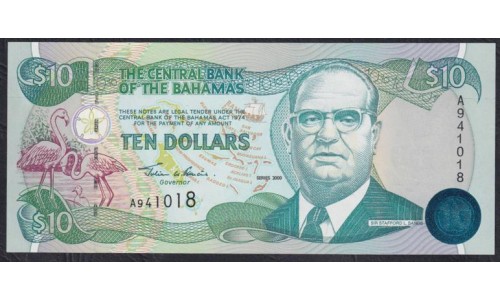 Багамские Острова 10 долларов 2000 г. (BAHAMAS 10 Dollars 2000) P 64: UNC