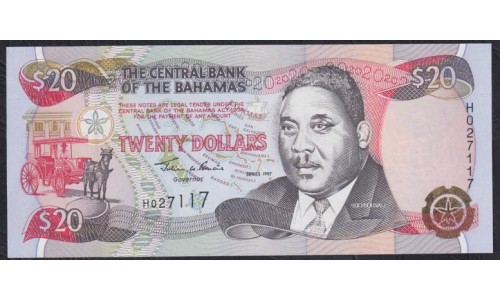 Багамские Острова 20 долларов 1997 г. (BAHAMAS 20 Dollars 1997) P 65: UNC