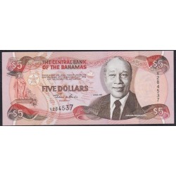 Багамские Острова 5 долларов 1997 год, V284537  (BAHAMAS 5 Dollars 1997) P 63a: UNC