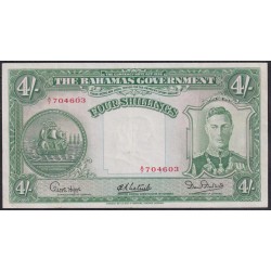 Багамские Острова 4 шиллинга L.1936 (BAHAMAS 4 Shillings Bahamas Government L. 1936) P 9e: XF 