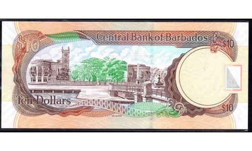 Барбадос 10 долларов 2012 г. (BARBADOS 10 Dollars 2012) P68с:Unc