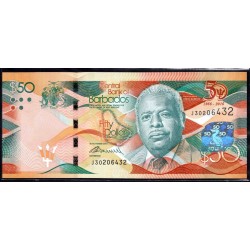 Барбадос 50 долларов 2016 г. (BARBADOS 50 Dollars 2016) P79:Unc