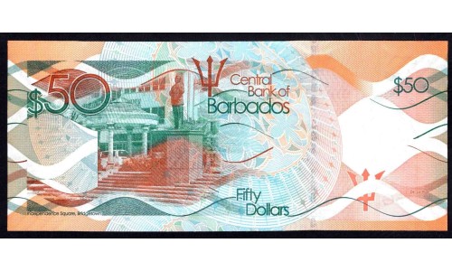 Барбадос 50 долларов 2013 г. (BARBADOS 50 Dollars 2013) P77:Unc