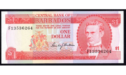 Барбадос 1 доллар ND (1973 г.) (BARBADOS 1 Dollar ND (1973)) P29:Unc