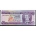 Барбадос 20 долларов 1973 года, Короткий Номер из Первой Сотни D1 000087 (BARBADOS 10 Dollars  1973) P34: UNC