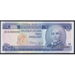Барбадос 2 доллара ND (1993) (BARBADOS 2 Dollars ND (1993)) P42: UNC