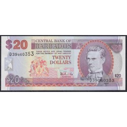 Барбадос 20 долларов ND (1999) (BARBADOS 20 Dollars ND (1999)) P 57: UNC