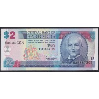 Барбадос 2 доллара ND (2000)  (BARBADOS 2 Dollars ND (2000)) P 60: UNC