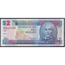 Барбадос 2 доллара ND (2000)  (BARBADOS 2 Dollars ND (2000)) P 60: UNC