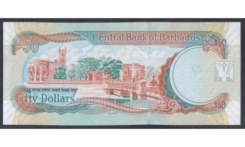 Барбадос 50 долларов 2007 г. (BARBADOS 50 Dollars 2007) P 70a: UNC