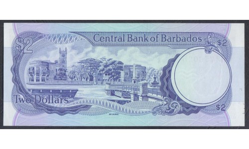 Барбадос 2 доллара ND (1980)  (BARBADOS 2 Dollars ND (1980)) P 30: UNC