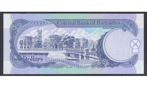 Барбадос 2 доллара ND (1995)  (BARBADOS 2 Dollars ND (1995)) P 46: UNC