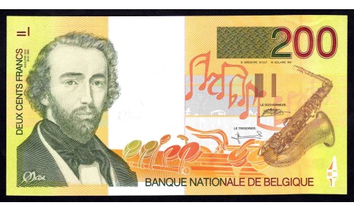 Бельгия 200 франков (1995) (BELGIUM 200 Francs (1995)) P 148 : UNC