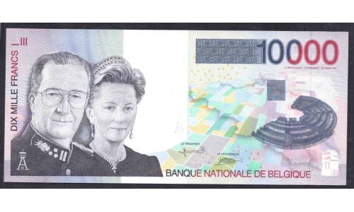 Бельгия 10000 франков (1997) (BELGIUM 10000 Francs (1997)) P 152 : UNC
