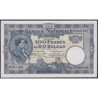 Бельгия 100 франков / 20 белгас 01.06.32 (BELGIUM 100 Frank / 20 Belgas 01.06.32) P 102(3): UNC-