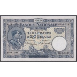 Бельгия 100 франков / 20 белгас 01.06.32 (BELGIUM 100 Frank / 20 Belgas 01.06.32) P 102(3): UNC-