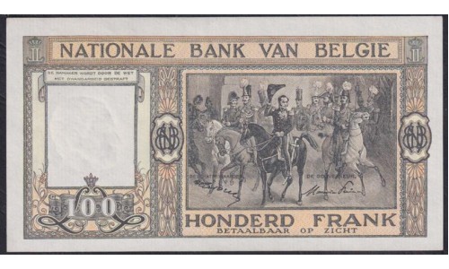 Бельгия 100 франков 12.05.47 (BELGIUM  100 Francs 12.05.47) P 126(2-1): UNC-