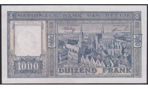 Бельгия 10 франков 16.01.45 (Belgium 1000 francs 16.01.45) P 128b: UNC
