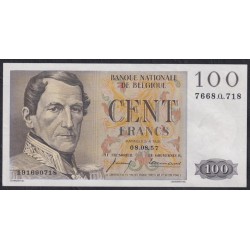 Бельгия 100 франков  08.08.57 (BELGIUM 100 Francs 08.08.57) P 129b(2): UNC