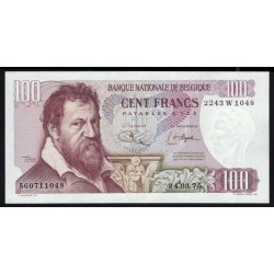 Бельгия 100 франков  24.03.1975 (BELGIUM 100 Francs 24.03.1975) P 134b(3) : UNC