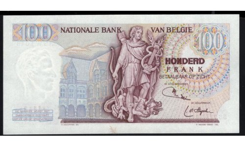 Бельгия 100 франков  24.03.1975 (BELGIUM 100 Francs 24.03.1975) P 134b(3) : UNC