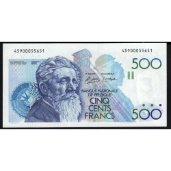 Бельгия 500 франков  ND(1980-1981) , НЕЧАСТЫЕ (BELGIUM  500 Francs ND(1980-1981)) P 141: UNC 