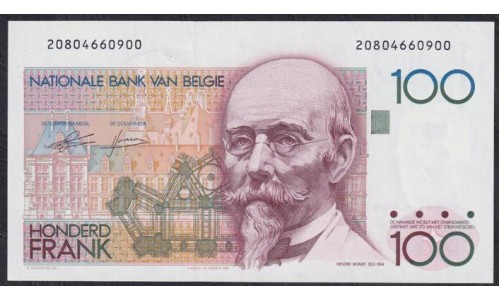 Бельгия 100 франков (1982-1994) (BELGIUM 100 Francs (1982-1994)) P 142a(5) : UNC
