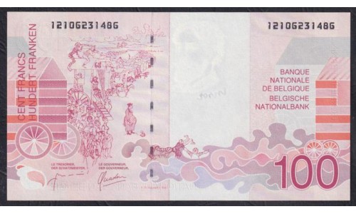 Бельгия 100 франков (1995-2001) (Belgium 100 francs (1995-2001)) P 147(2): UNC