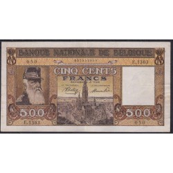 Бельгия 500 франков 25-5-1945 (BELGIUM  500 Francs 25-5-1945) P 127a(2): XF 