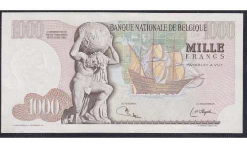 Бельгия 1000 франков 1975 года, 12.05.1975 (BELGIUM 1000 Francs 12.05.1975) P 136b(3) : UNC