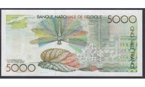 Бельгия 5000 франков 1982-1992 (Belgium 5000 francs 1982-1992) P 145(4) : UNC