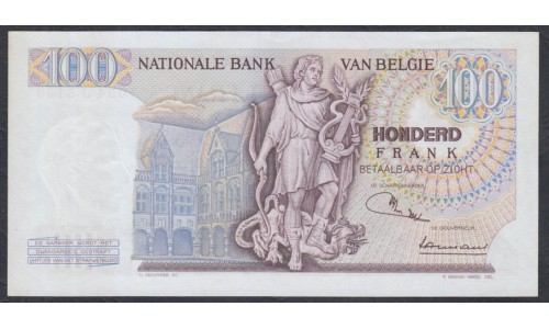 Бельгия 100 франков 1974 (BELGIUM 100 Francs 1974) P 134b(1) : UNC