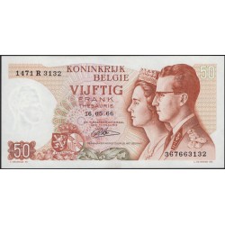 Бельгия 50 франков 1966 (Belgium 50 Francs 1966) P 139(4) : UNC