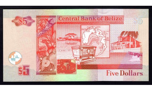 Белиз 5 долларов 2011 (BELIZE 5 dollars 2011) P 67е : UNC