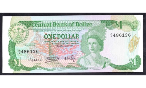 Белиз 1 доллар 1983 (BELIZE 1 dollar 1983) P 43 : UNC