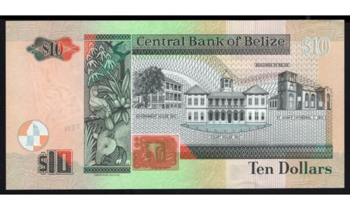 Белиз 10 долларов 2016 (BELIZE 10 dollars 2016) P 68e(1): UNC