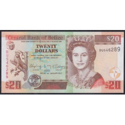 Белиз 20 долларов 2017 (BELIZE 20 dollars 2017) P 69f: UNC