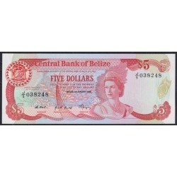 Белиз 5 долларов 1989 (BELIZE 5 dollars 1989) P 47b: UNC