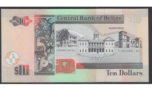 Белиз 10 долларов 1997 (BELIZE 10 dollars 1997) P 62a: UNC