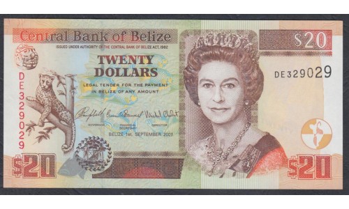 Белиз 20 долларов 2007 (BELIZE 20 dollars 2007) P 69c: UNC