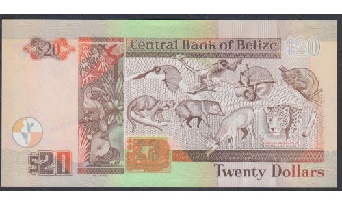 Белиз 20 долларов 2007 (BELIZE 20 dollars 2007) P 69c: UNC