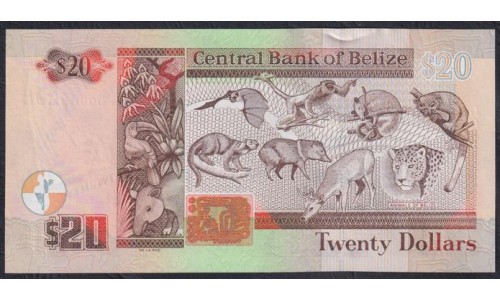 Белиз 20 долларов 2014 (BELIZE 20 dollars 2014) P 69e : UNC