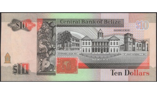 Белиз 10 долларов 1991 (BELIZE 10 dollars 1991) P 54b : UNC