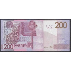 Белоруссия 200 рублей 2009 года, серия КВ  (Belarus 200 rubles 2009) P 42: UNC
