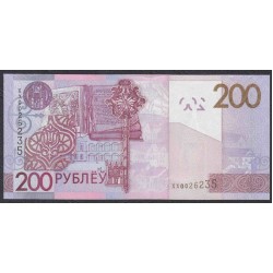 Белоруссия 200 рублей 2009 года, серия замещения ХХ  (Belarus 200 rubles 2009) P 42: UNC